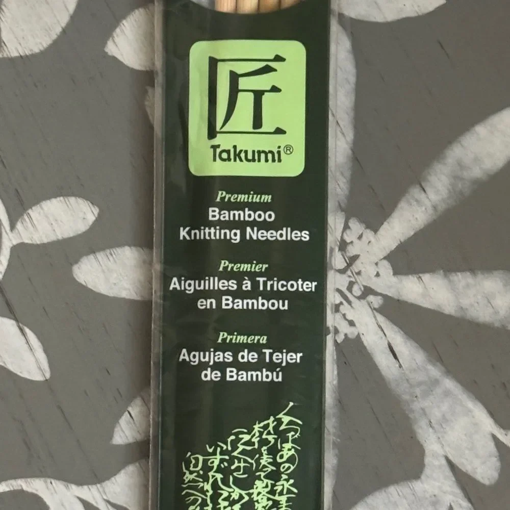 Clover Takumi Bamboo Double Point Knitting Needles Sz 5